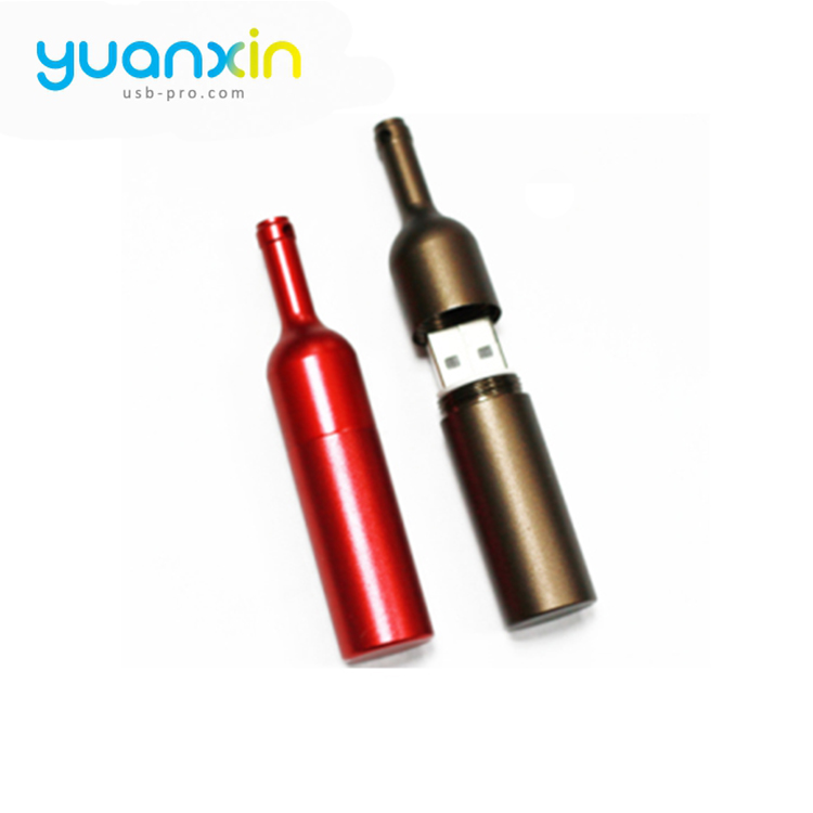 Wine Bottle Shape Metal U Disk