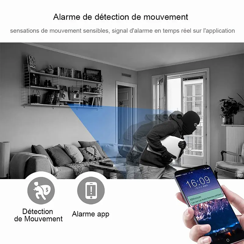 Mini Cameras WiFi HD Surveillance Camera Motion Detection IR Night Version 1080P / 720P / 640P / 320P Nanny Security Camera 160 ° Wide Angle Monitor for IOS / Android
