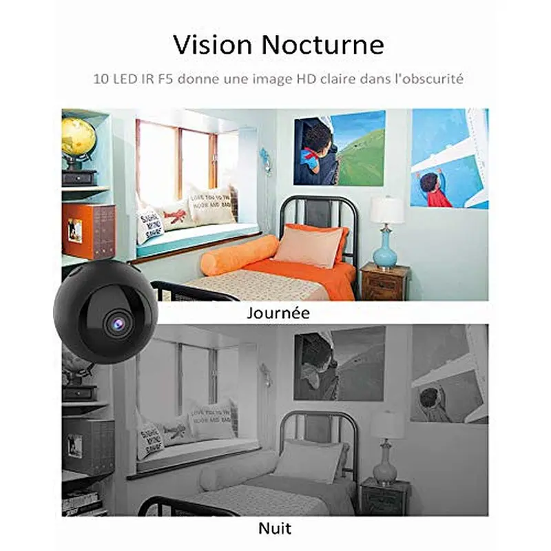 Mini Cameras WiFi HD Surveillance Camera Motion Detection IR Night Version 1080P / 720P / 640P / 320P Nanny Security Camera 160 ° Wide Angle Monitor for IOS / Android