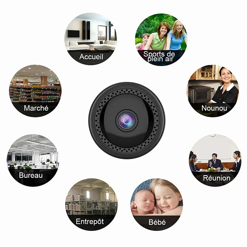 Mini Cameras WiFi HD Surveillance Camera Motion Detection IR Night Version 1080P / 720P / 640P / 320P Nanny Security Camera 160 ° Wide Angle Monitor for IOS / Android