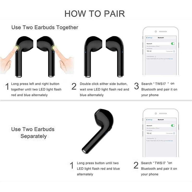 Wireless Binaural Music Mini Sport Invisible Earphone Bluetooth