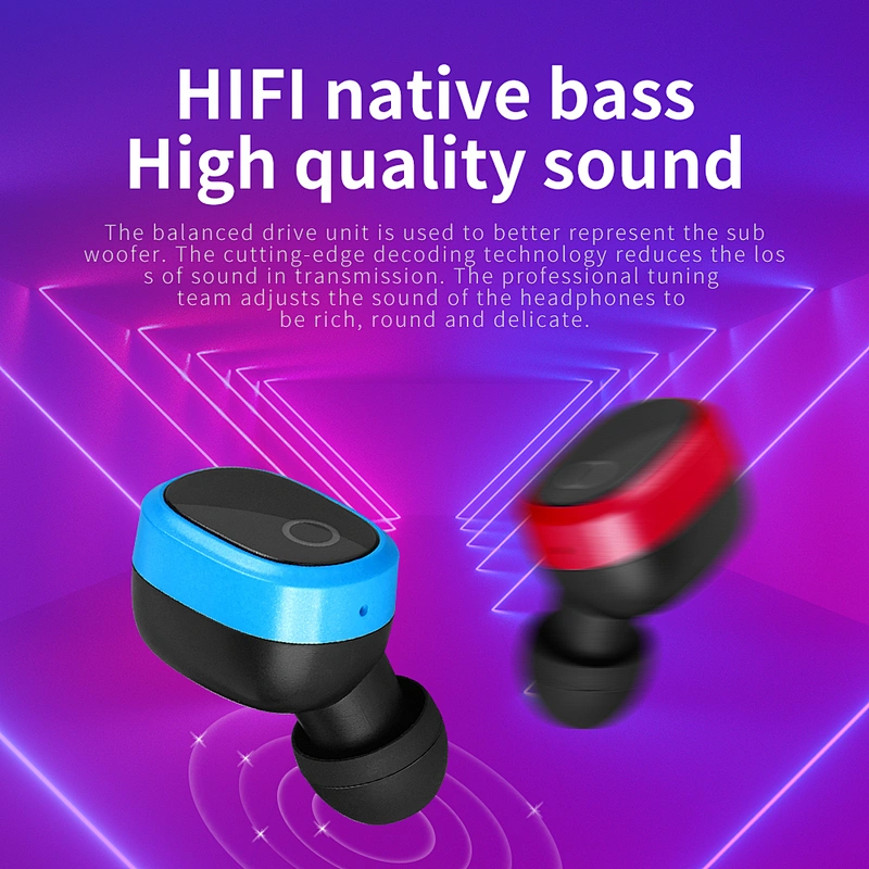 3Hours Playing Time Bluetooth Wireless Headset Earphone