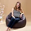 custom color PU leather bean bag chair