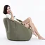 Suede bean bag chair unfilled