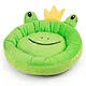 short plush frog pet bed