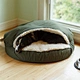 faux fur bean bag dog cave