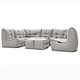 grey linen bean bag chair