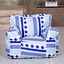 colorful printed bean bag sofa with arms for children