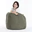 Suede bean bag chair unfilled