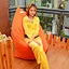 3D air mesh triangle pool bean bag sofa