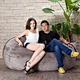 soft suede 7ft foam sac bean bag bed