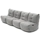 grey linen bean bag chair