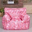 colorful printed bean bag sofa with arms for children