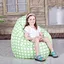 polka dot printed bean bag chair