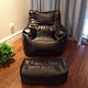 PU leather bean bag sofa with arms