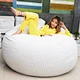 6ft vacuum compressed plush foam bean bag