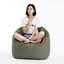 Suede bean bag chair unfilled