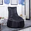 L shape high back bean bag chair with footrest