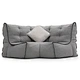 grey linen bean bag chair