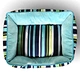strip printed cat bed with cushion