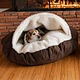 faux fur bean bag dog cave