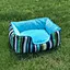 color strip canvas pet bed for cats and small dogs