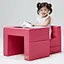 EPE filling PU leather cover table and chair set for kids