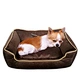 luxury suede pet bed with warm cushion