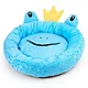 short plush frog pet bed