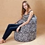 420D polyester oxford cover bean bag chair with armrest