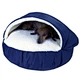 faux fur bean bag dog cave