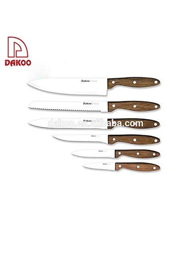wooden handle knife set - DAKOO