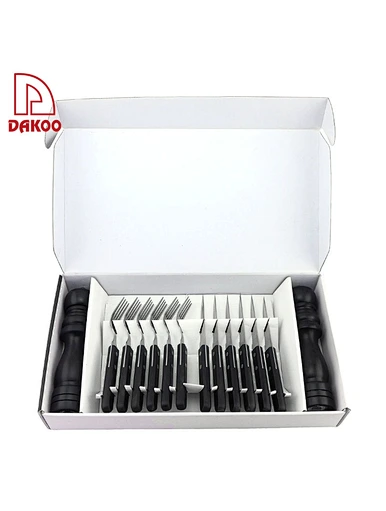Forks Salt And Pepper Mill 12Pcs Steak Knives - DAKOO