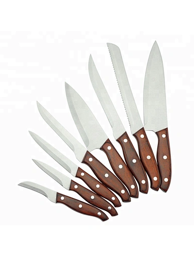 Pakka Wood Handle 8Pcs Kitchen Knives - DAKOO