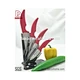 4 Pieces Red Color Handle Zirconia Chef/Utility/Paring Knife