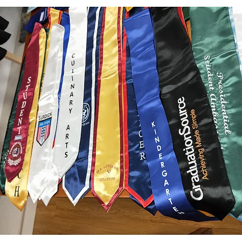 Customized Colorful College Logo OEM University Graduation Stole