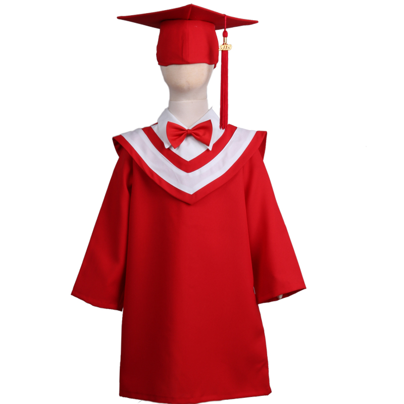 2019 Hot design colorful graduation gown children with graduation cap and bowknot