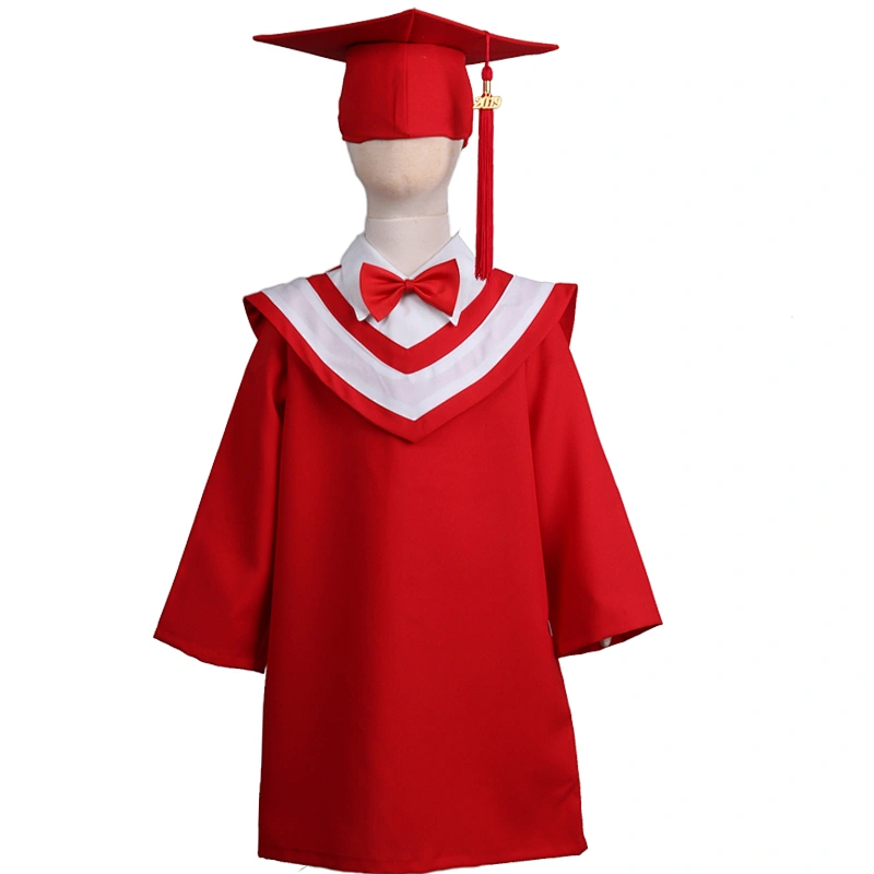 2019 Hot design colorful graduation gown children with graduation cap and bowknot