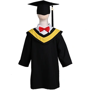 2019 Hot design colorful graduation gown children with graduation cap and bowknot