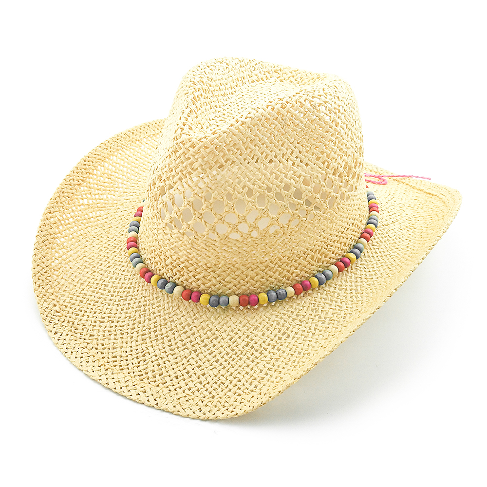 Nueva gorra de vaquero de papel transpirable de 2020 con correa de cuentas