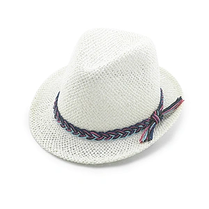 2020 new popular fashion high quality summer twisted paper fedora hat