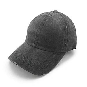 Customized Cheap Vintage Fashion Golf Dad Gorra Washed Distressed Denim Embellished Plain Hat And Cap Men And Women Baseball Cap