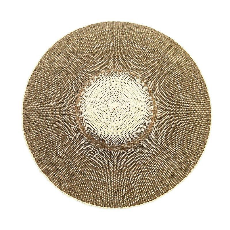 2020 Sombrero de paja de papel de verano popular de alta calidad disquete mujer Sombrero de paja