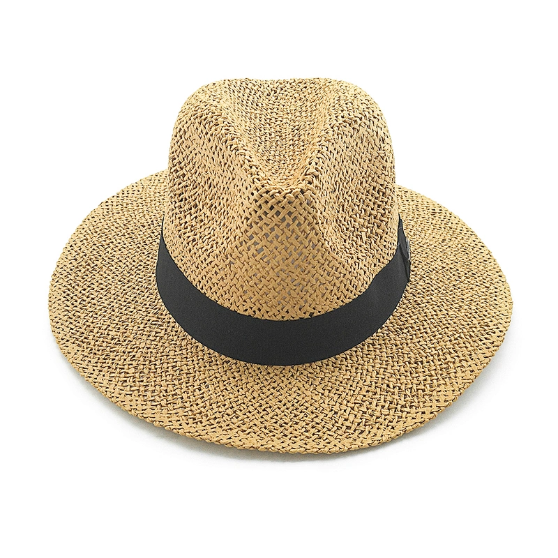Sombrero de paja de Panamá Sombrero de paja de paja de seda ancha Sombrero de paja impreso
