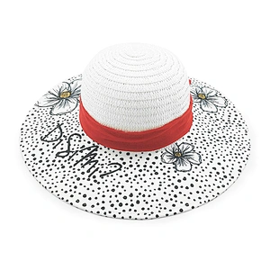 2020 Sombrero de paja de papel de verano popular de alta calidad disquete mujer Sombrero de paja