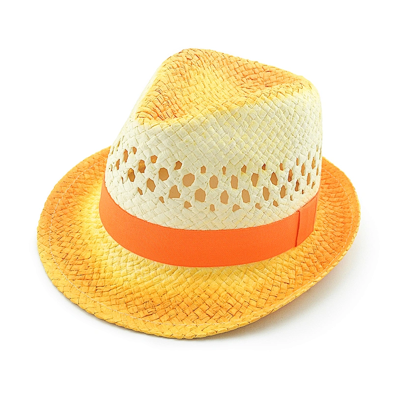 2020 new popular fashion high quality summer painted rough paper fedora hat