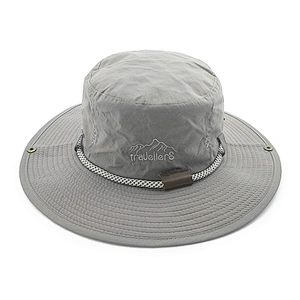 Sun Protection Waterproof Fishing Fisherman Hat Custom Logo Mens Women Bucket Hat With String