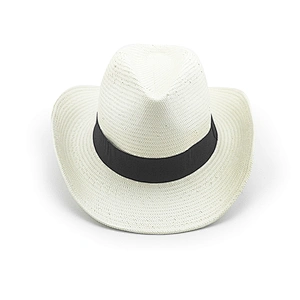 Sombrero de vaquero de papel de alta calidad hecho a mano de 2020 con cinta negra