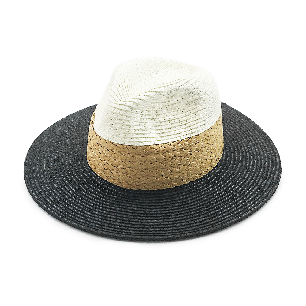 Women and Men straw paper hat summer wide brim Panama women's Beach Sun foldable fedora hat