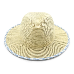 Sombrero de paja masculino y femenino de papel de Panamá de primavera y verano personalizado